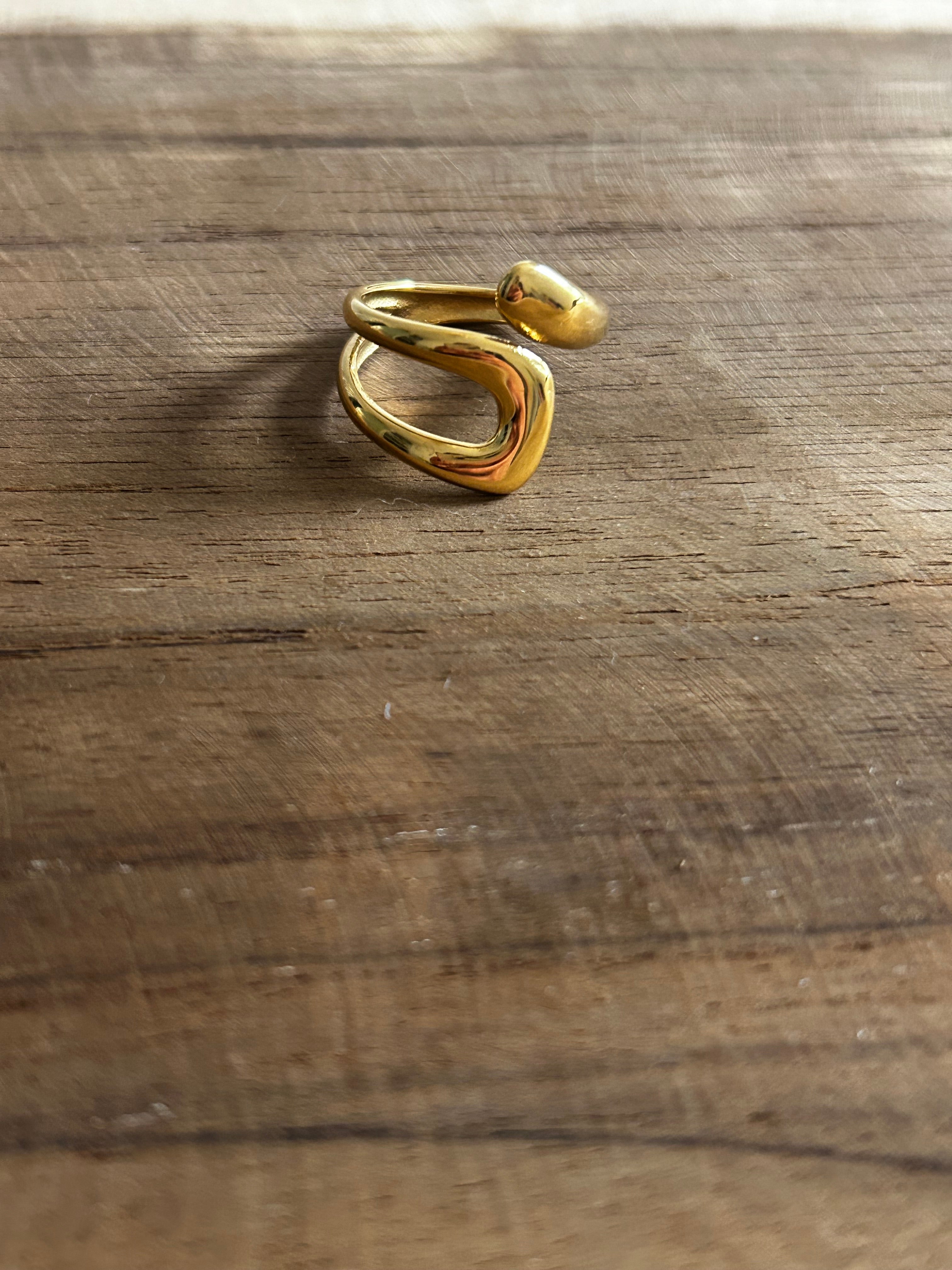 Bague acier inoxydable argenté torsadé