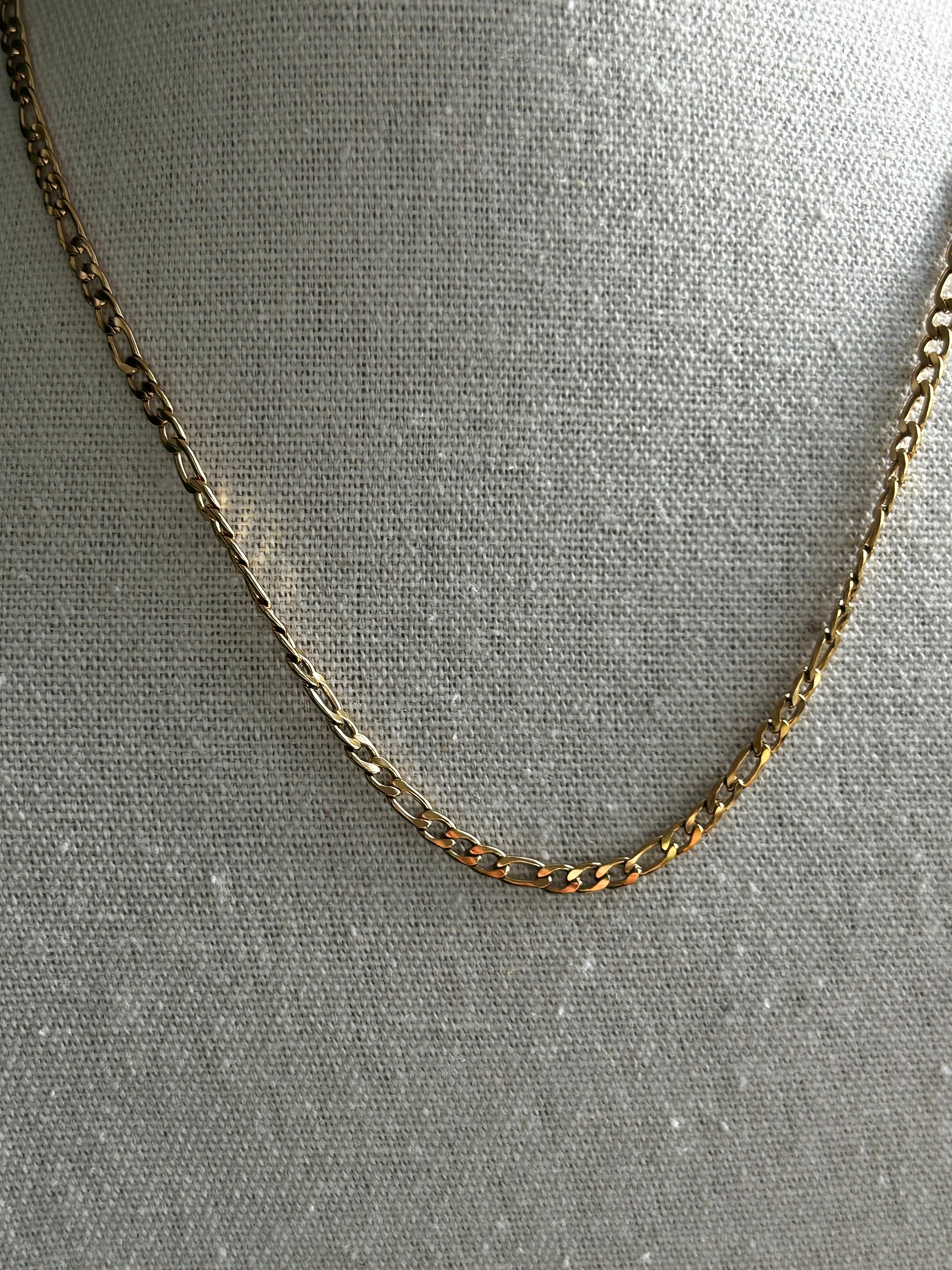 Collier acier inoxydable doré chaine