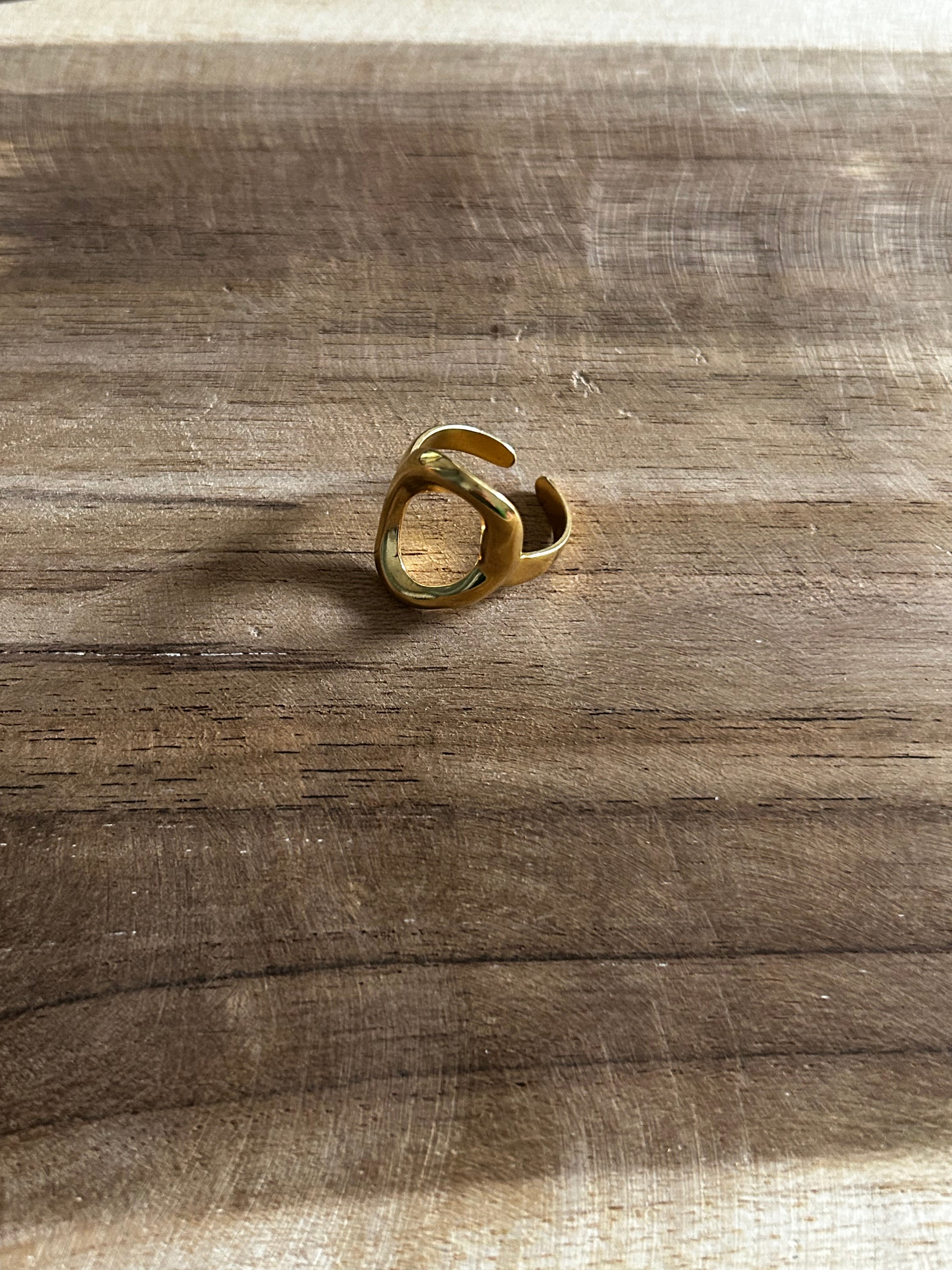 Bague acier inoxydable argenté ovale