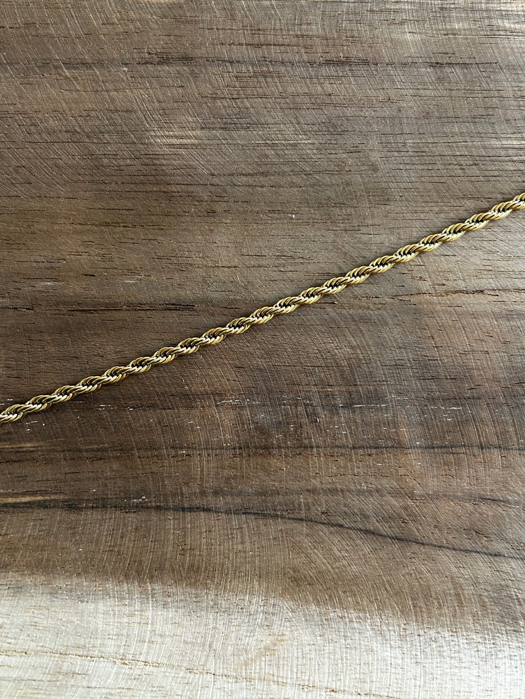 Bracelet acier inoxydable doré maille torsadée