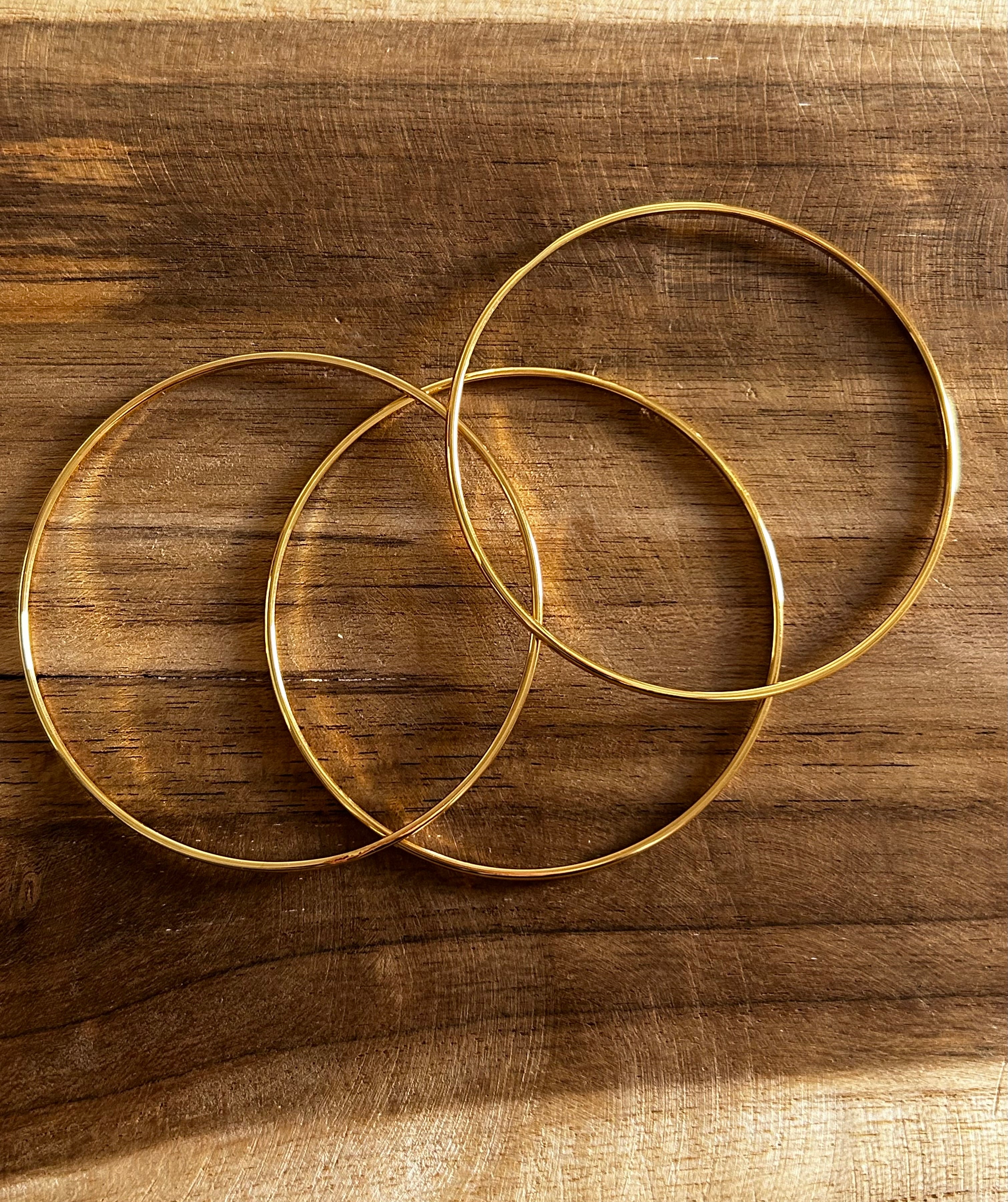 Bracelet acier inoxydable doré lot de 3