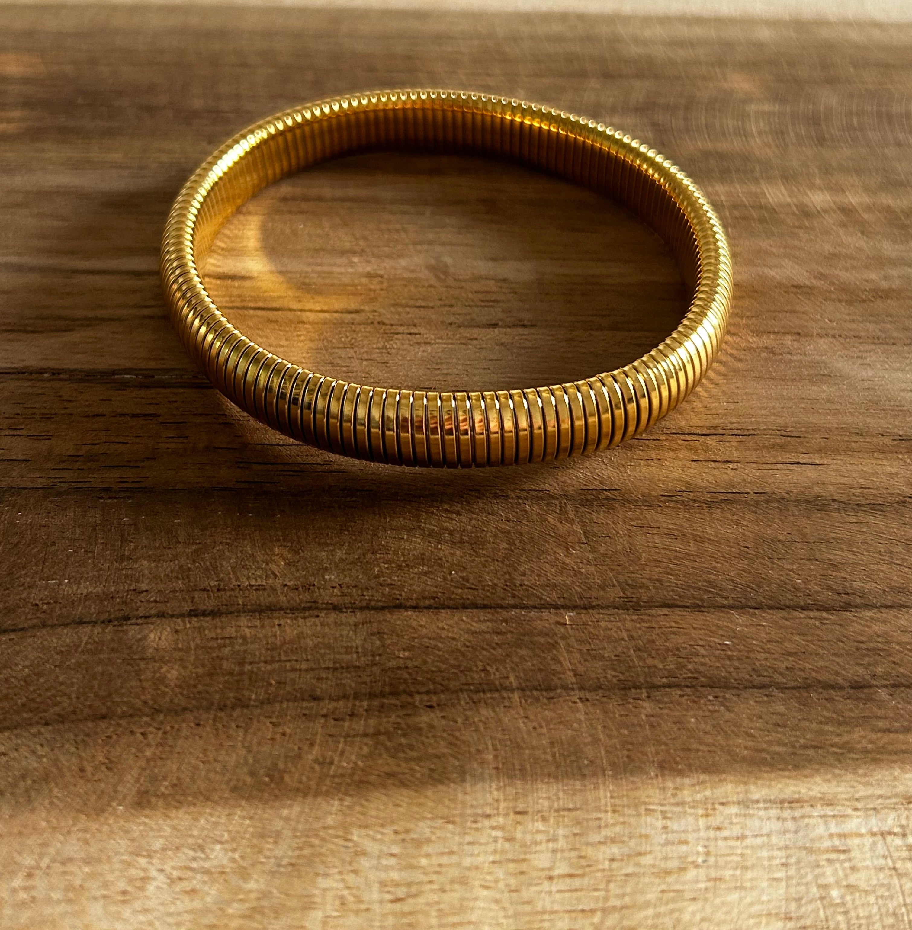 Bracelet acier inoxydable doré