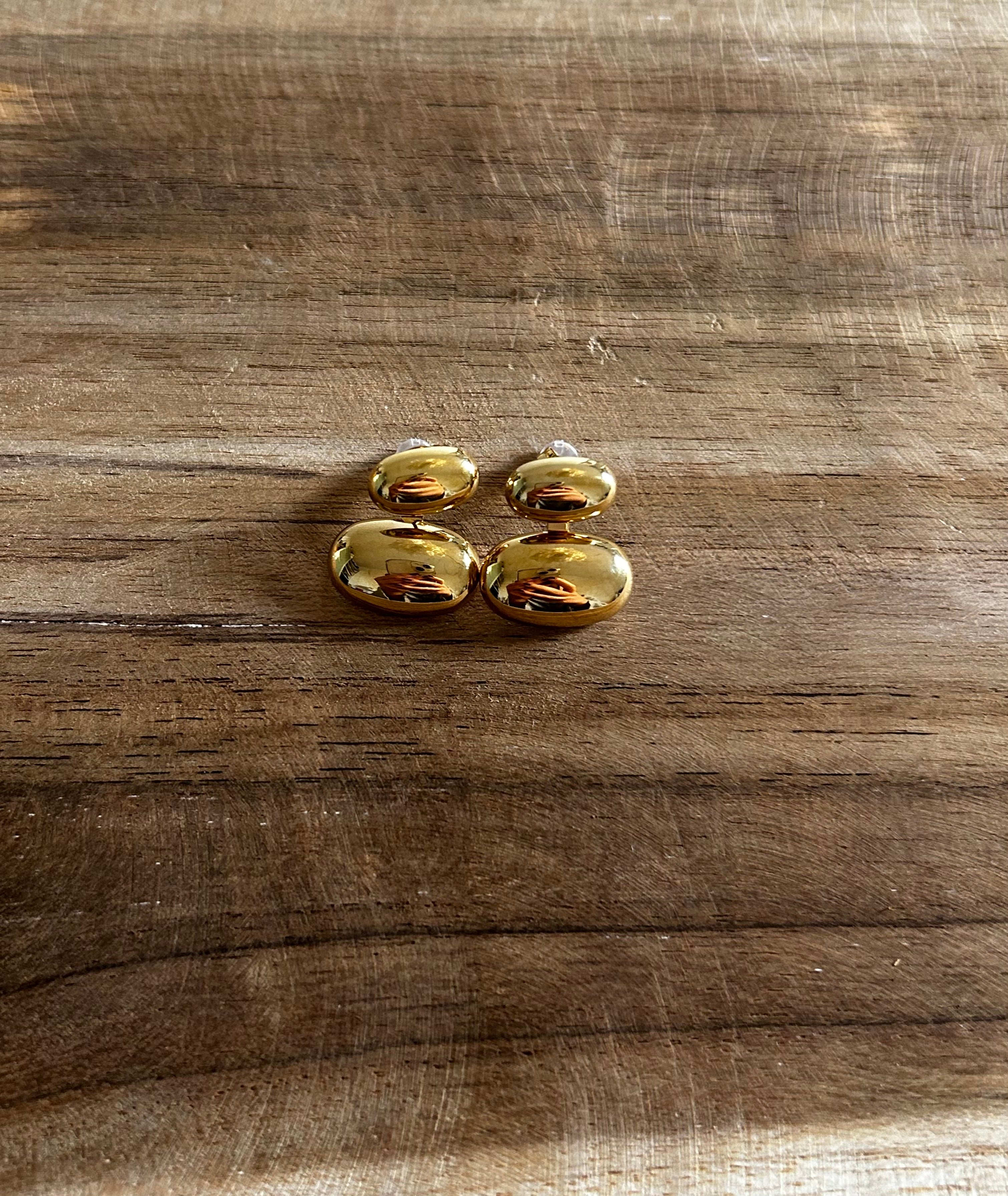 Boucle d’oreille acier inoxydable doré