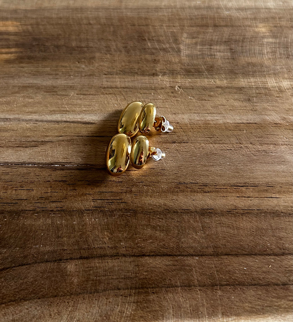 Boucle d’oreille acier inoxydable doré