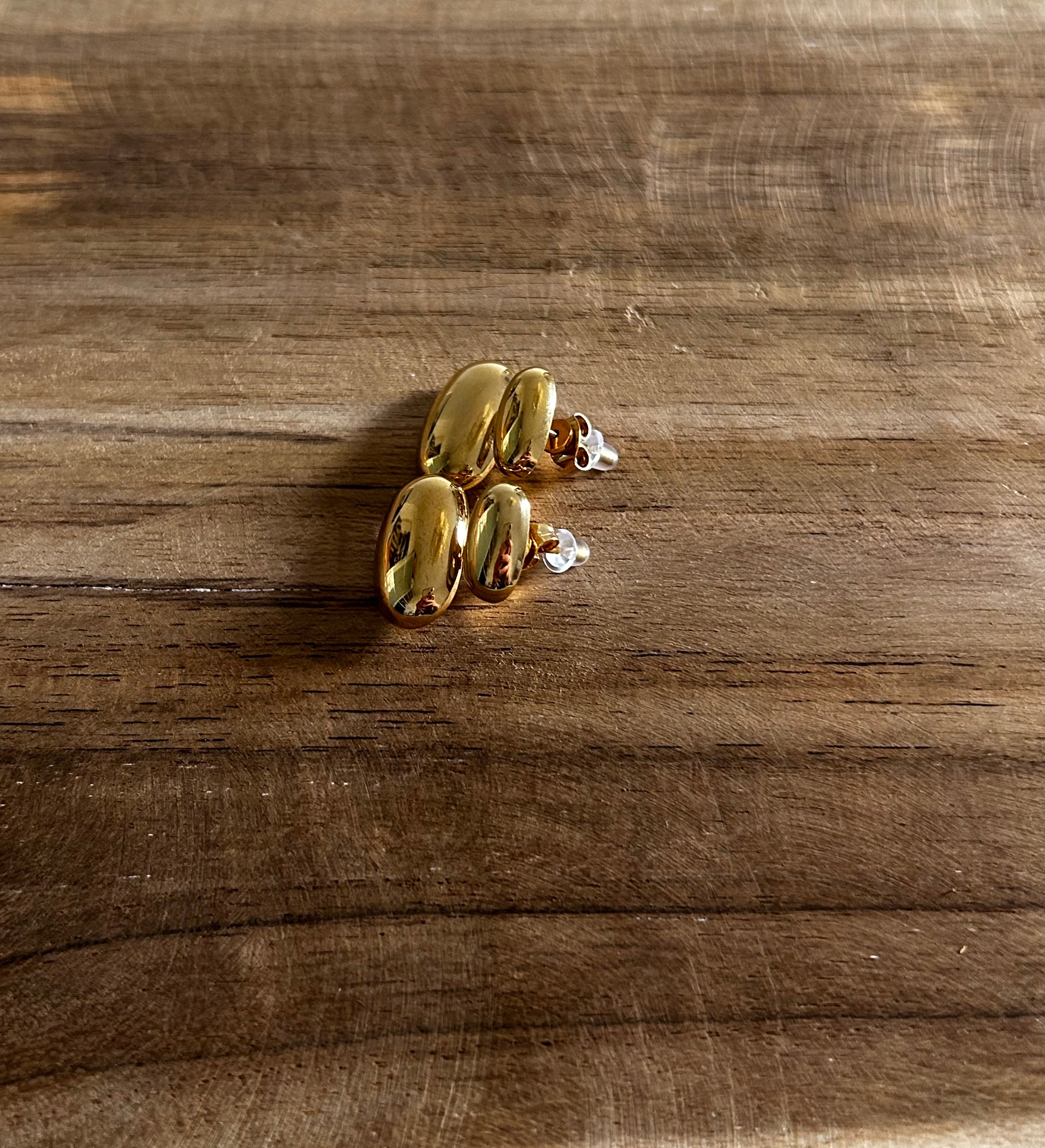 Boucle d’oreille acier inoxydable doré