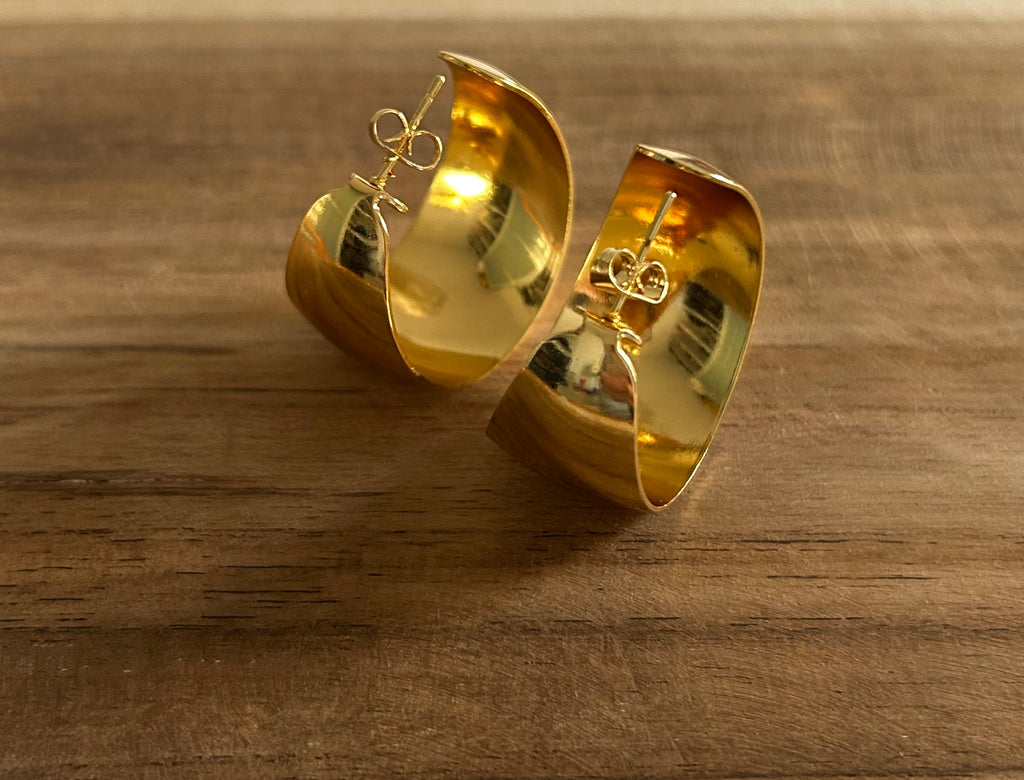 Boucle d’oreille acier inoxydable doré créole