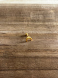 Boucle d’oreille acier inoxydable doré piercing lune