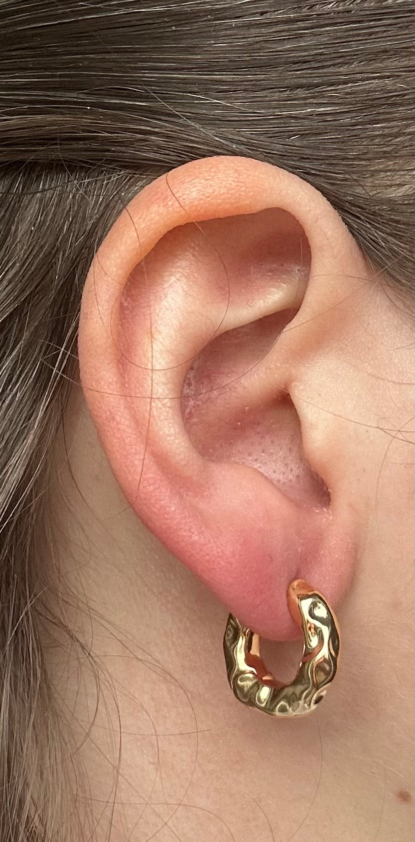 Boucle d’oreille acier inoxydable doré mini créole
