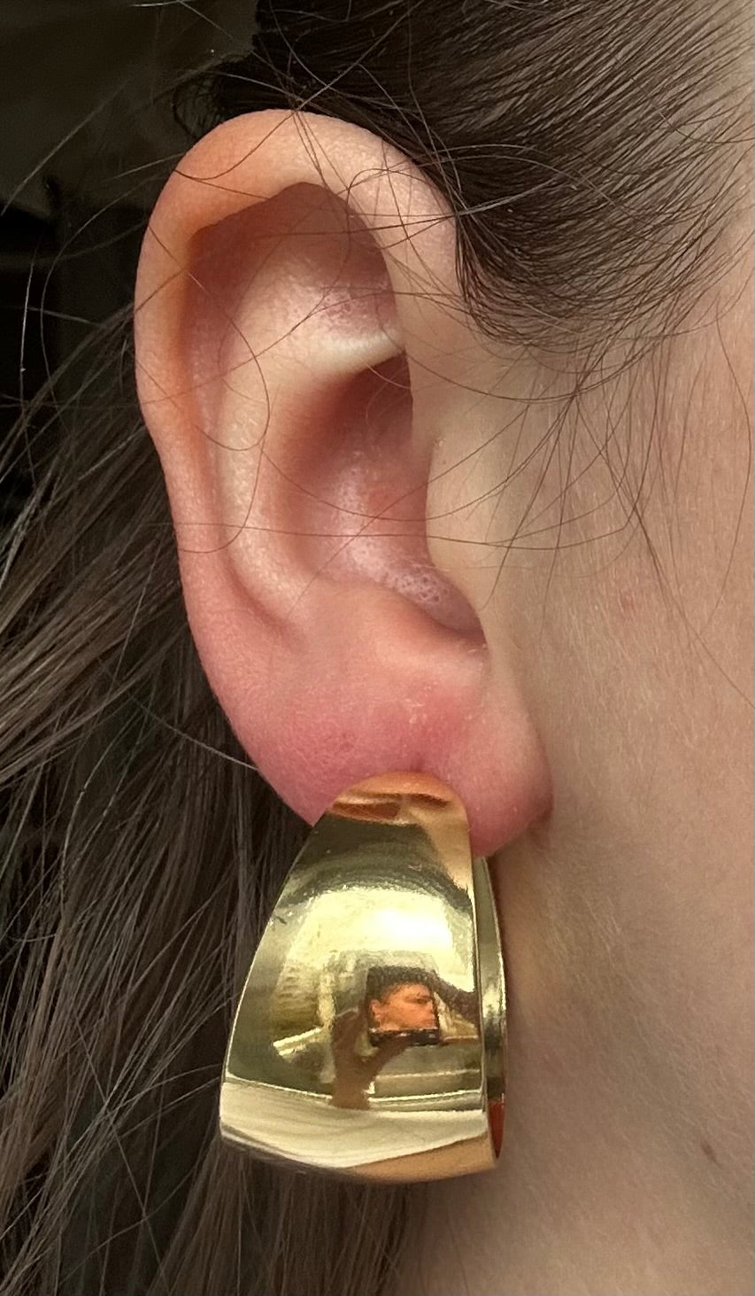 Boucle d’oreille acier inoxydable doré créole