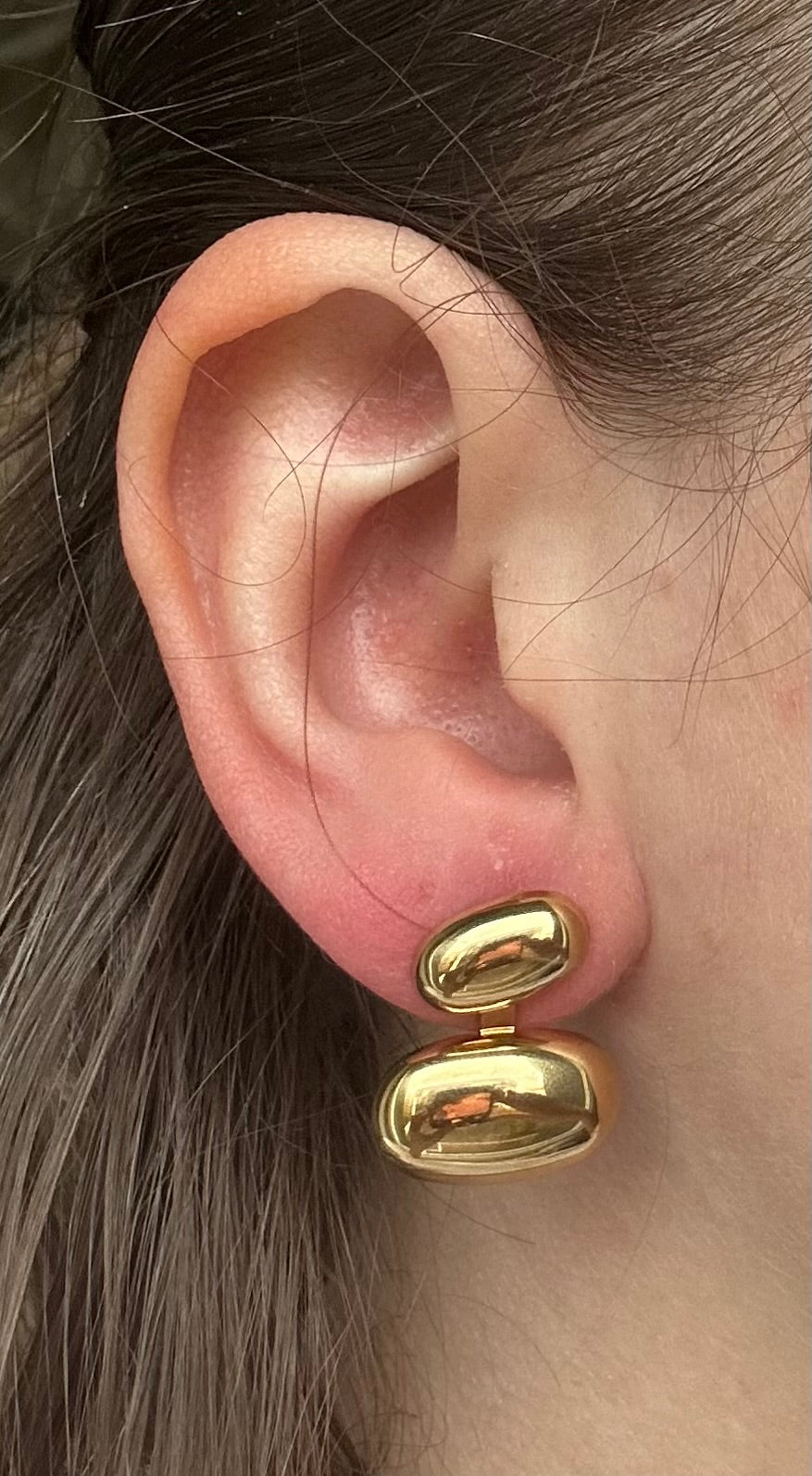 Boucle d’oreille acier inoxydable doré