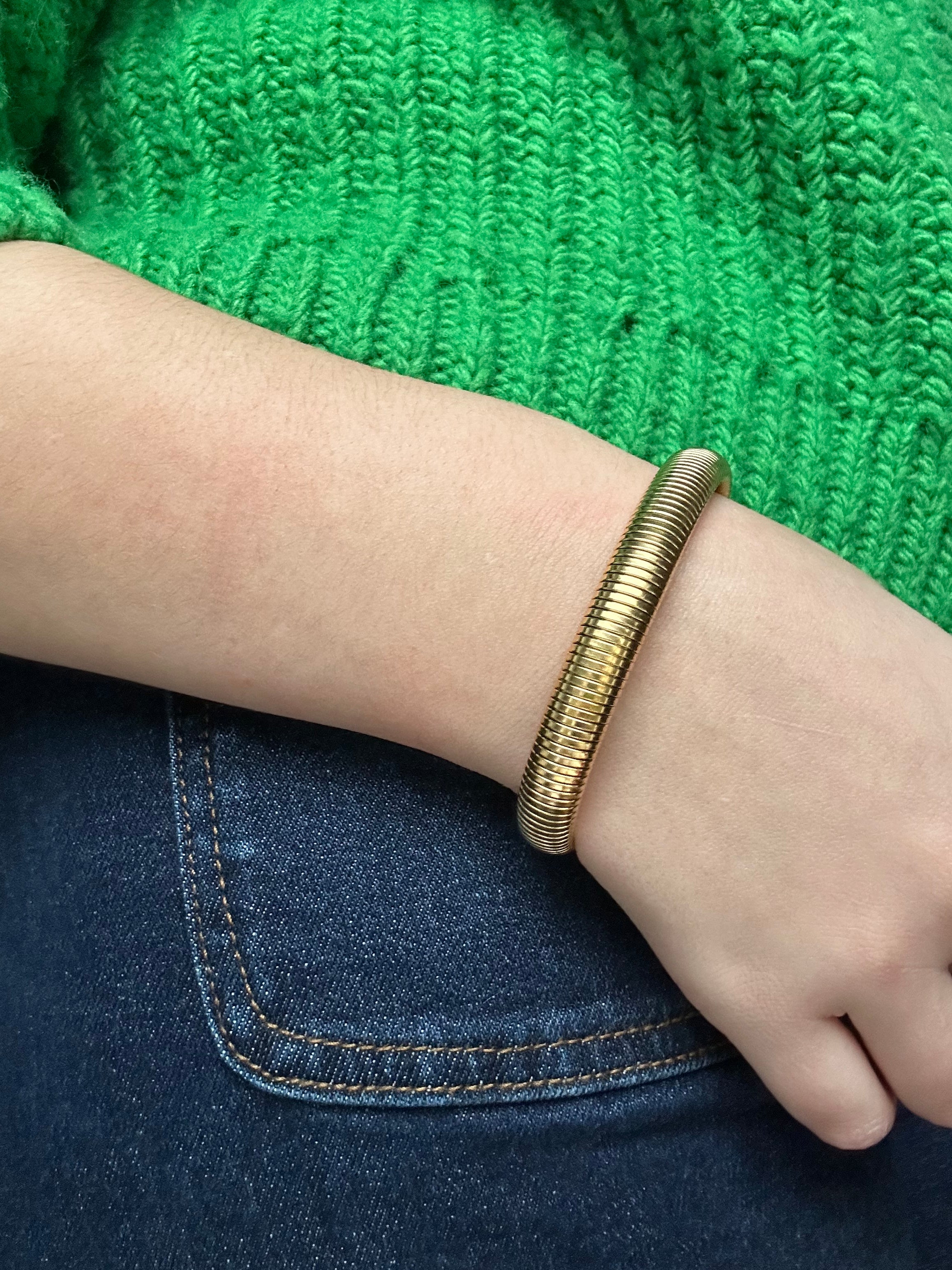 Bracelet acier inoxydable doré