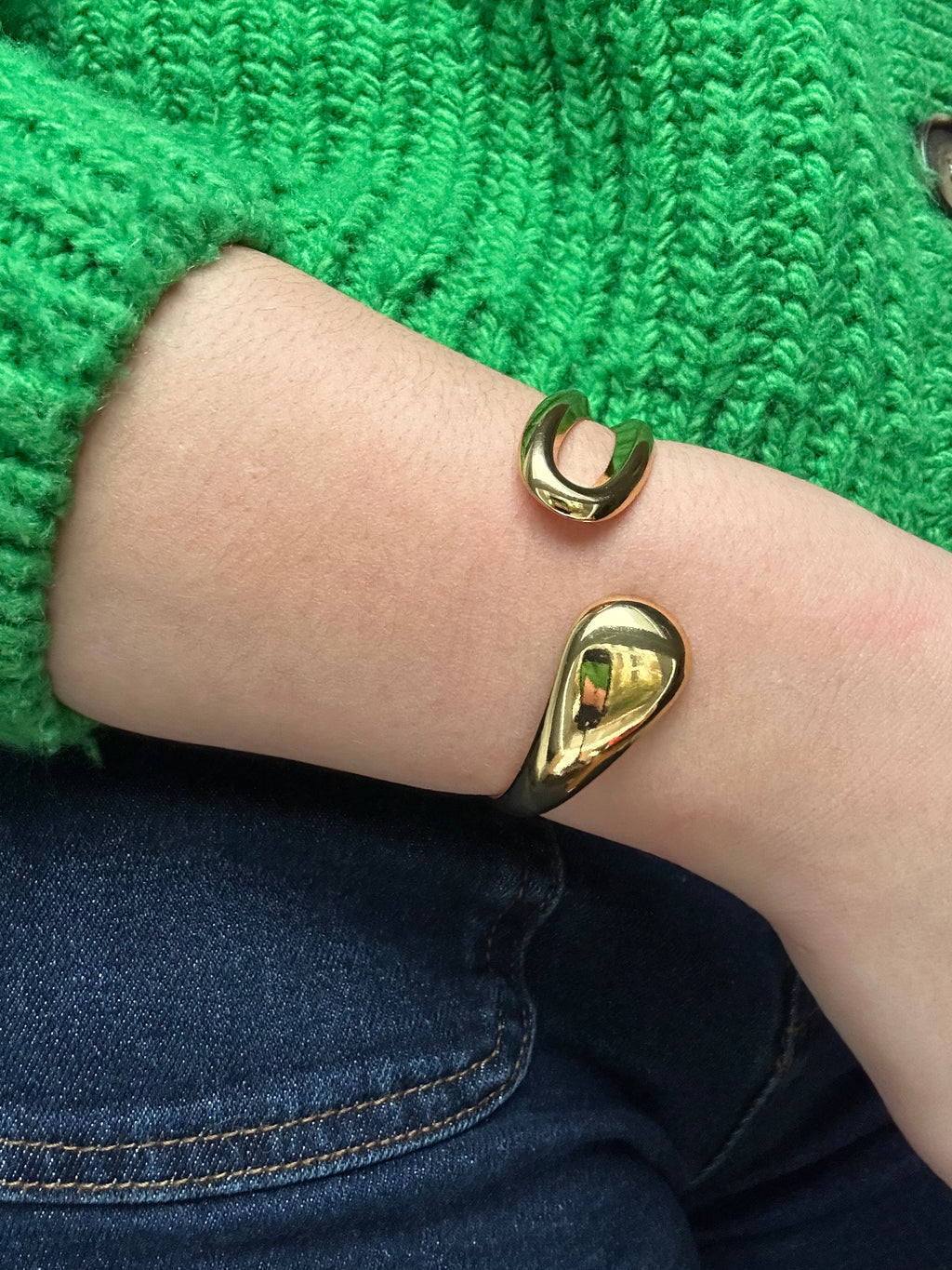 Bracelet réglable acier inoxydable doré